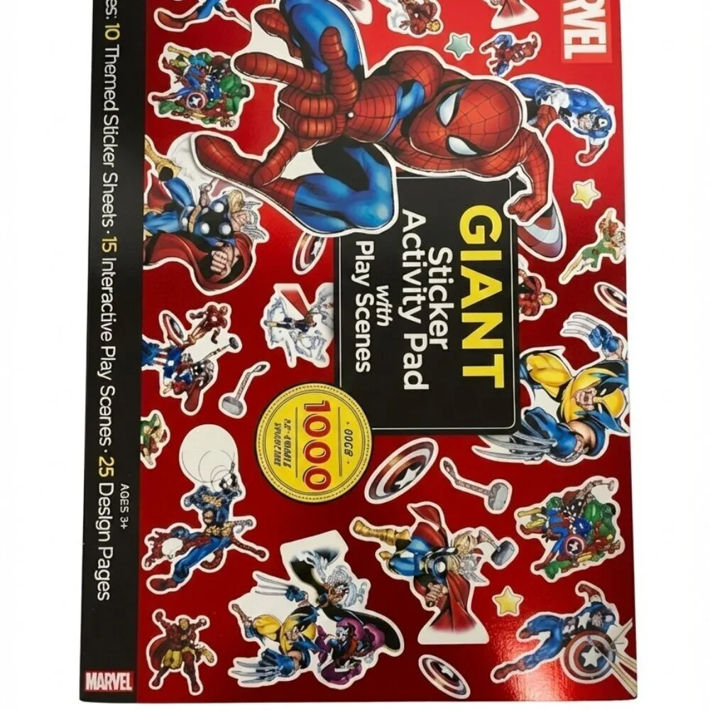 Marvel Giant Sticker Activity Pad with Over 1000 Reusable Stickers